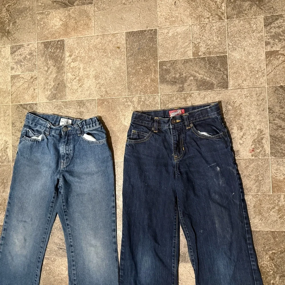 Old Navy and place girls Relaxed Fit Jeans - Light and Dark Blue both size 12
